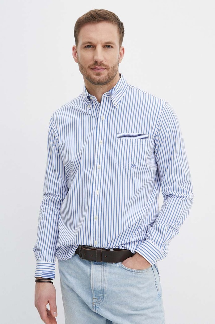 Polo Ralph Lauren cămașă din bumbac lung albastru 710933748