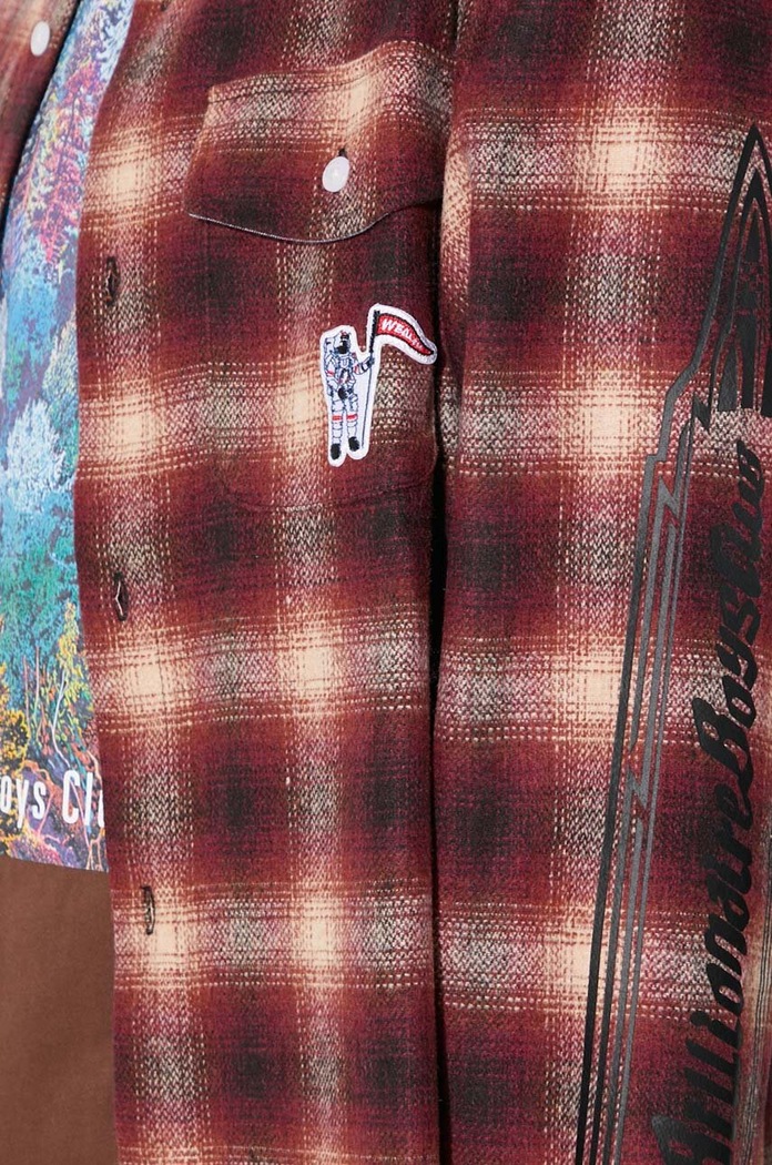 Košile s příměsí vlny Billionaire Boys Club Check Longsleeve B23424
