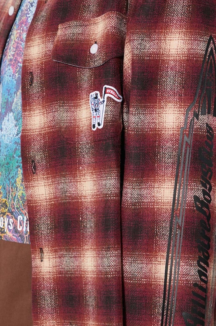 Košile s příměsí vlny Billionaire Boys Club Check Longsleeve B23424