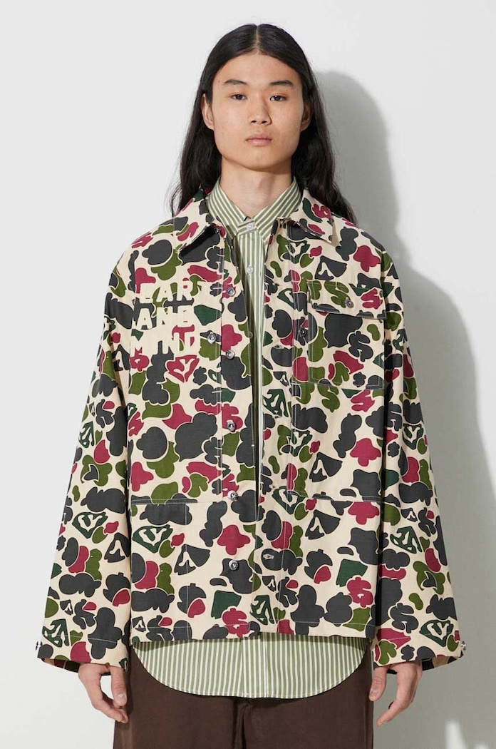 Bavlnená košeľa Billionaire Boys Club Duck Camo regular zelená B23423