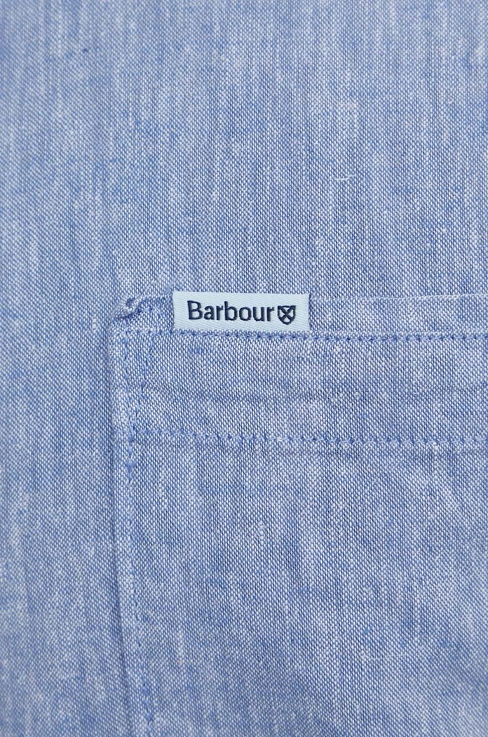 Lněná košile Barbour MSH5090 modrá