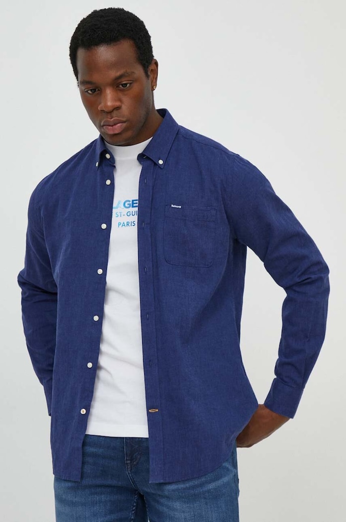 Barbour camasa de in lung bleumarin MSH5090
