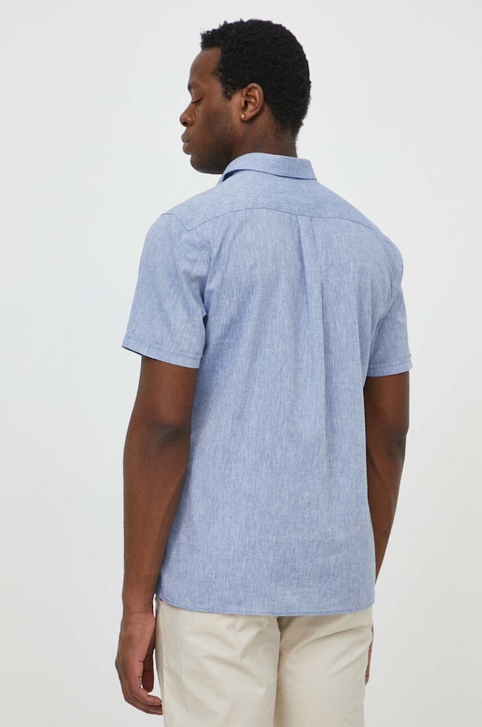 Îmbrăcăminte Barbour cămașă pentru bărbați de in Shirt Dept - Summer MSH5093 albastru