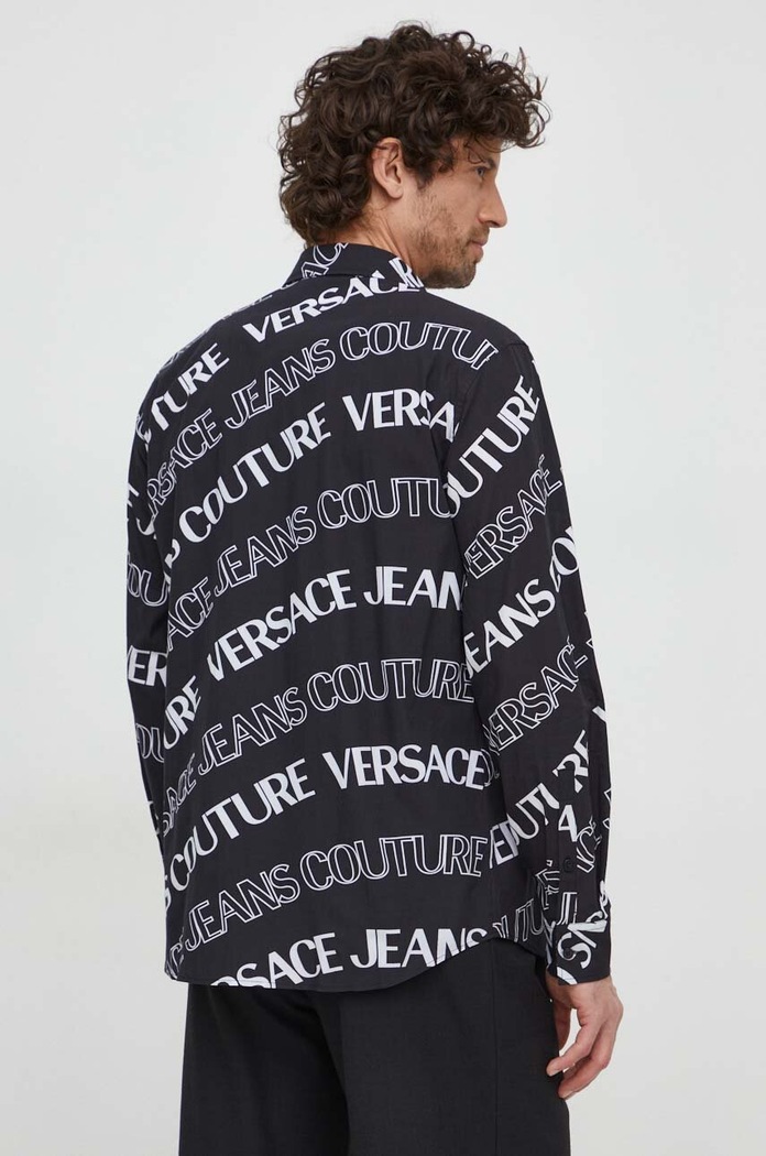 Oblečení Versace Jeans Couture Bavlněná košile Versace Jeans Couture 76GAL2R0.NS405 černá