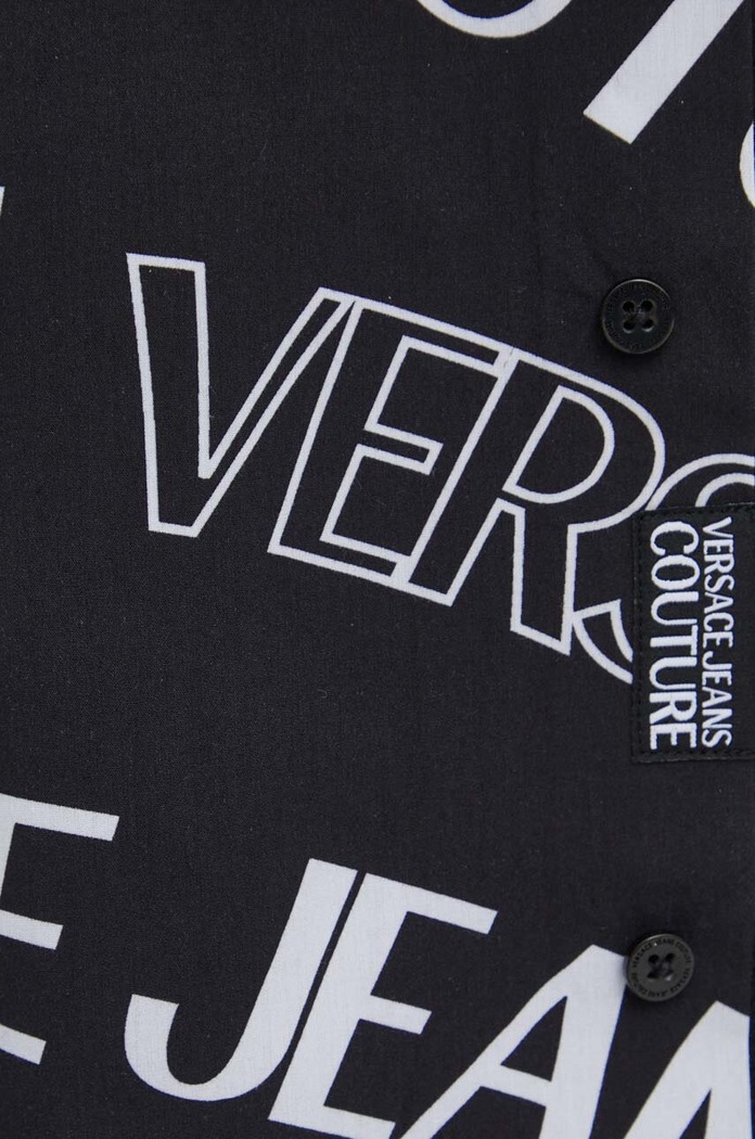 Bavlněná košile Versace Jeans Couture Versace Jeans Couture černá 76GAL2R0.NS405