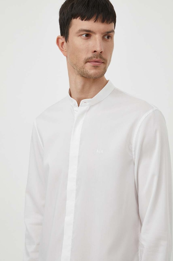 Košeľa Armani Exchange jednofarebný biela 3DZC19.ZN4CZ