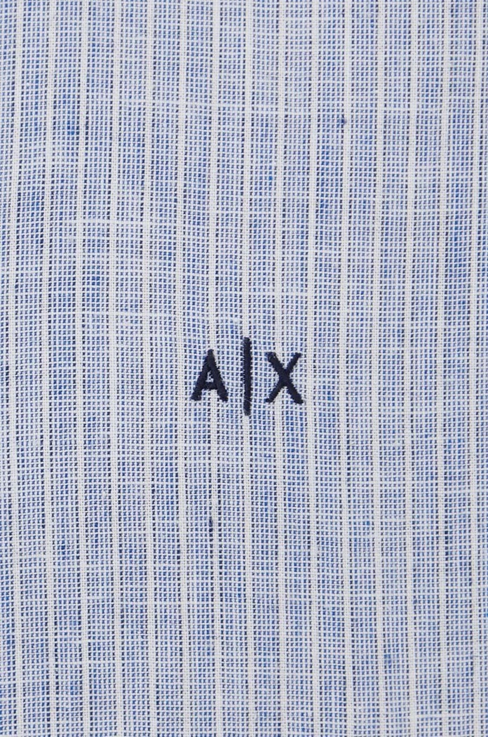 Ľanová košeľa Armani Exchange 3DZC32.ZN4LZ modrá SS24