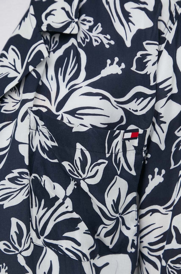 Košeľa Tommy Hilfiger UM0UM03227 tmavomodrá SS25