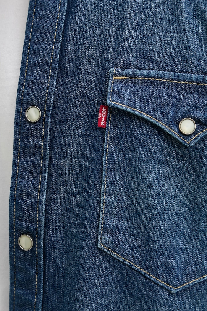 Bavlnená košeľa Levi's 85744 tmavomodrá