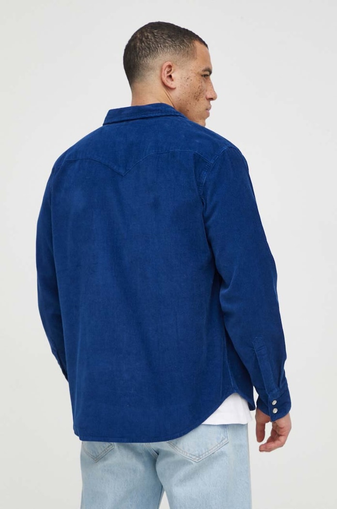 Bavlnená košeľa Levi's tmavomodrá 85744