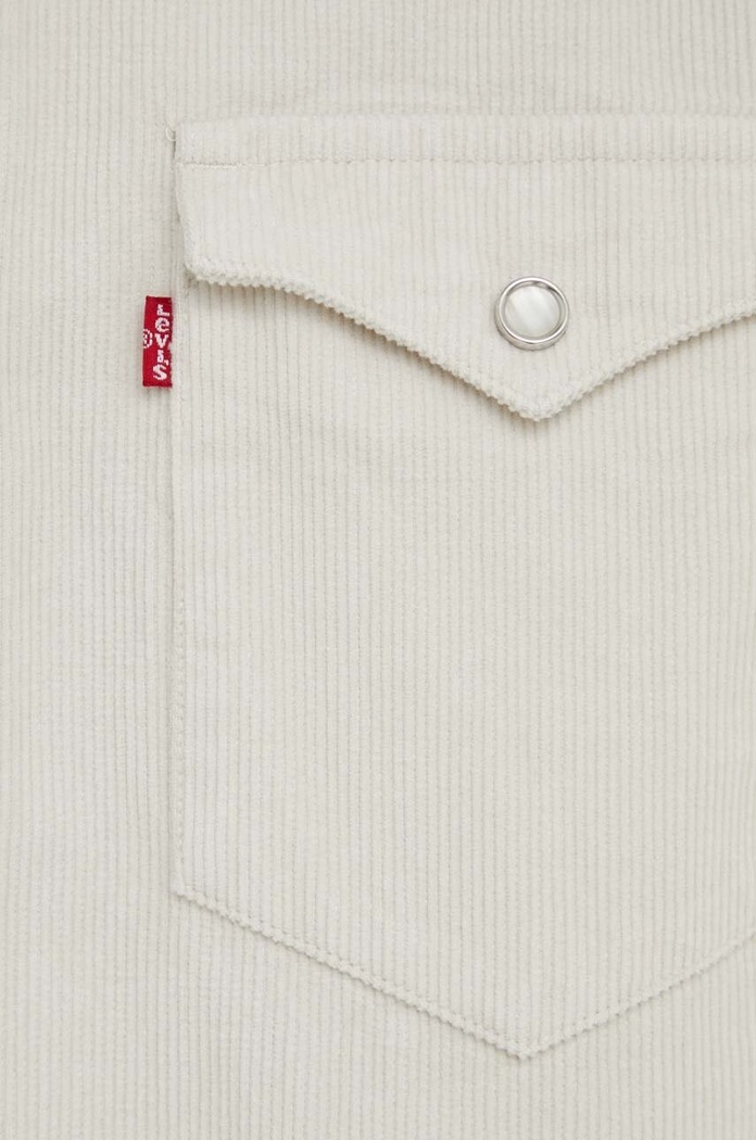 Levi's košeľa pánska bavlnená BARSTOW WESTERN STANDARD 85744 béžová