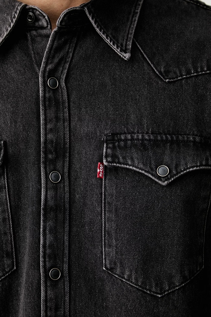 Levi's košeľa pánska bavlnená BARSTOW WESTERN STANDARD 85744 čierna