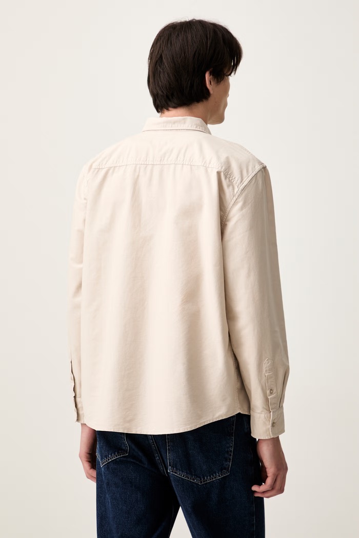 Odzież Levi's koszula męska z lnem AUTHENTIC BUTTON DOWN A7210 beżowy