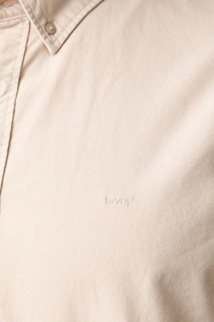 Levi's koszula męska z lnem AUTHENTIC BUTTON DOWN A7210 beżowy