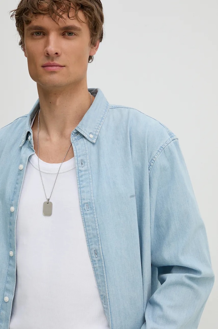 Cămașă pentru bărbați cu in AUTHENTIC BUTTON DOWN Levi's A7210 albastru