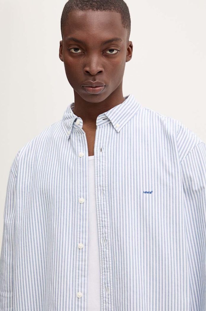 Levi's košile pánská se lnem A7210 modrá