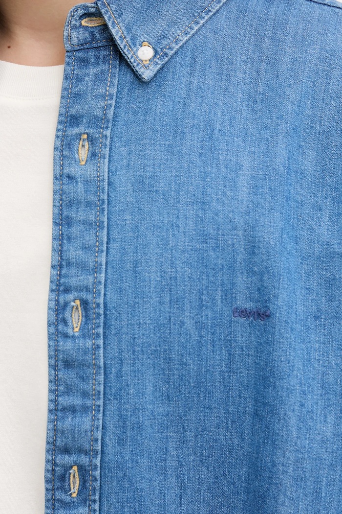 Levi's košile pánská se lnem A7210 modrá