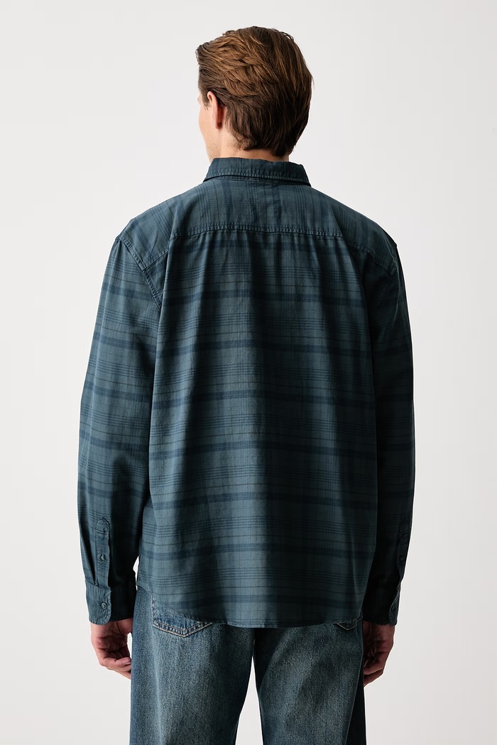 Odzież Levi's Koszula męska z lnem AUTHENTIC BUTTON DOWN A7210 turkusowy