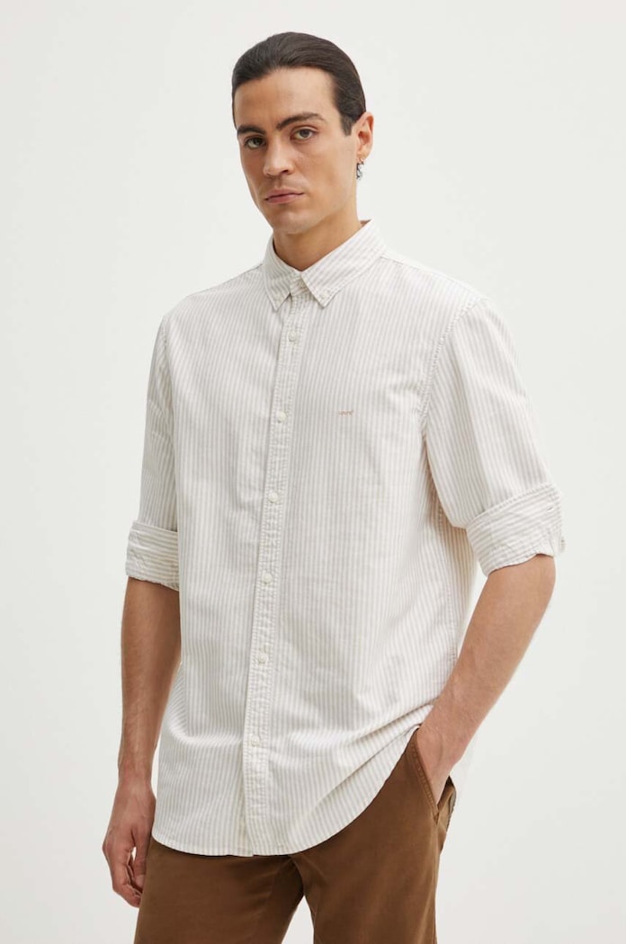 Levi's cămașă pentru bărbați cu in curele bej A7210