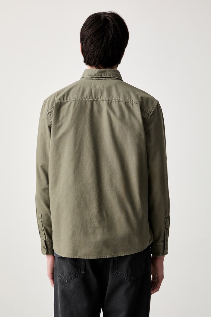 Odzież Levi's koszula męska z lnem AUTHENTIC BUTTON DOWN A7210 zielony