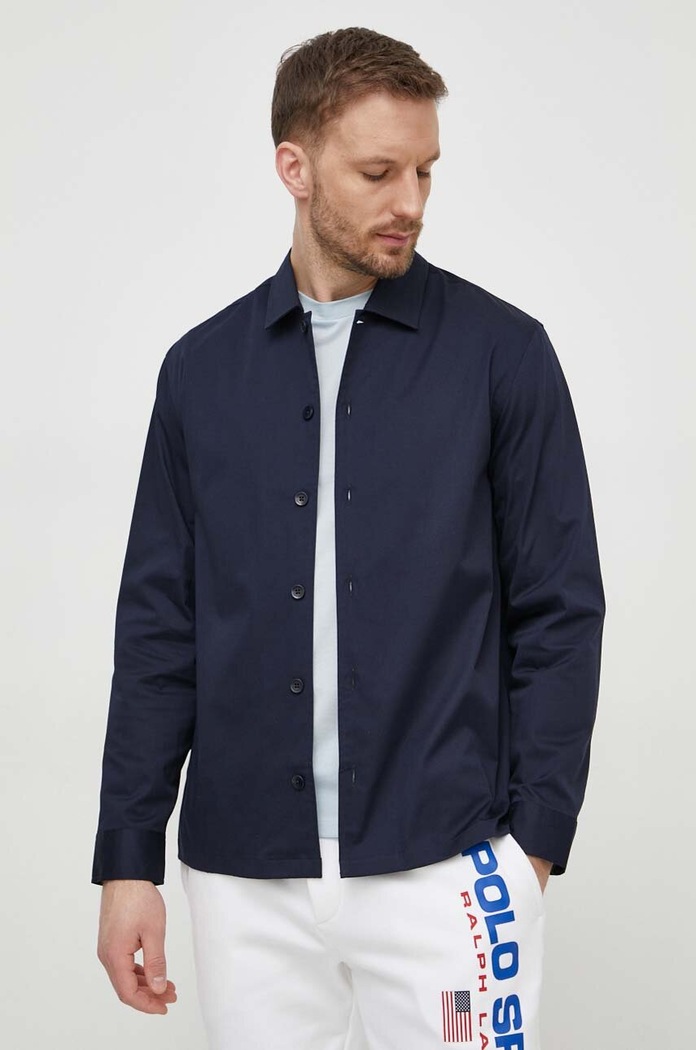 Košeľa Calvin Klein jednofarebný tmavomodrá K10K112627
