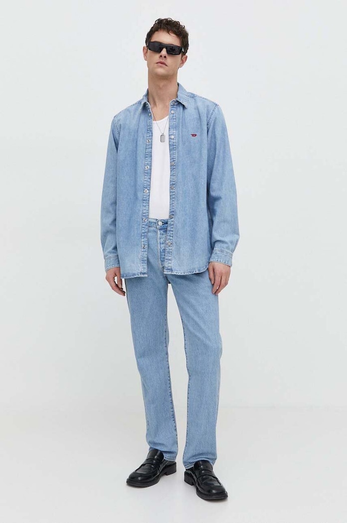 Oblačila Jeans srajca Diesel A03534.068KC modra