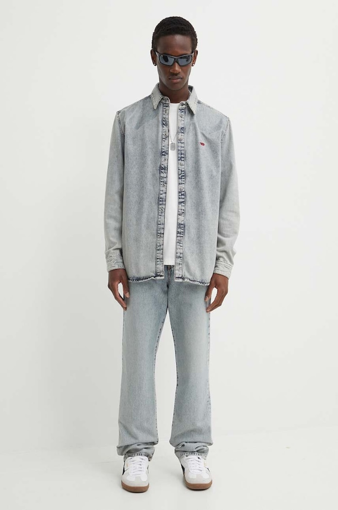 Diesel camicia di jeans D-SIMPLY-S2 CAMICIA A13257.09I38 blu SS24