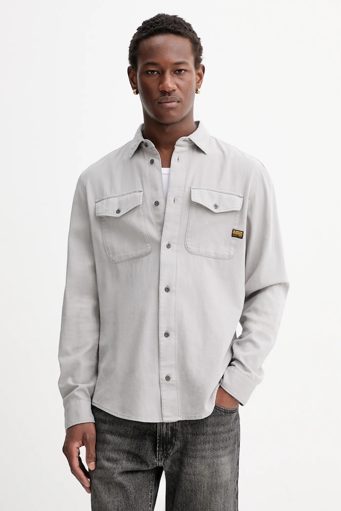 Bavlnená košeľa G-Star Raw Marine Slim sivá D24963.D454