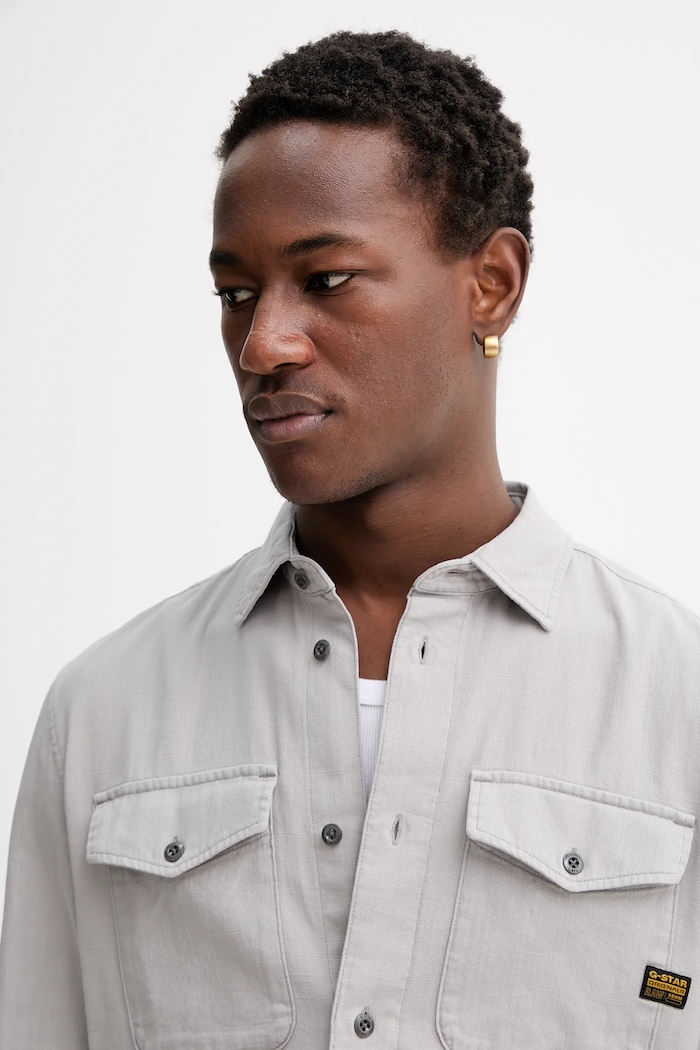 Bavlnená košeľa G-Star Raw Marine Slim sivá D24963.D454