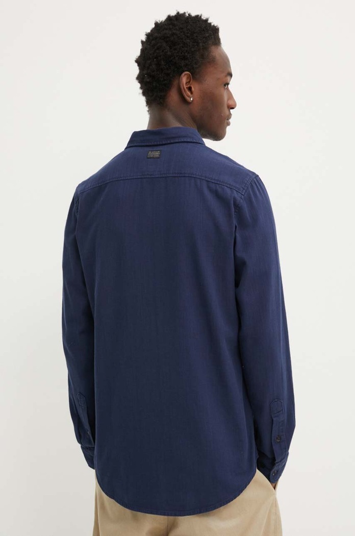 Oblečenie Bavlnená košeľa G-Star Raw Marine Slim D24963.D454 tmavomodrá