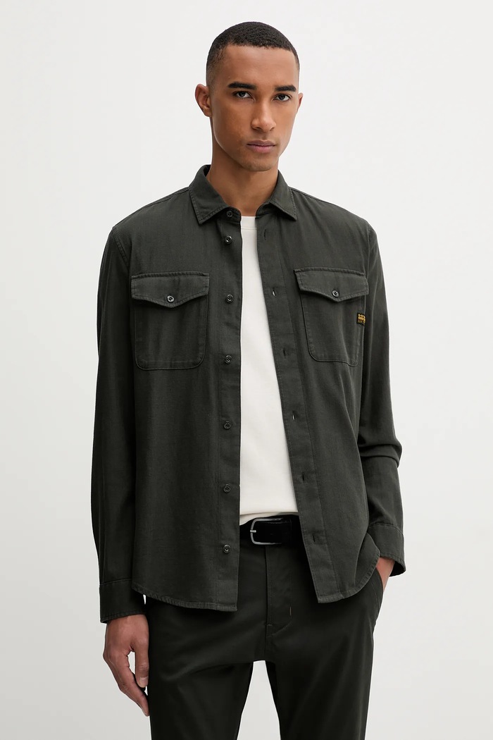 Bavlnená košeľa G-Star Raw Marine Slim zelená D24963.D454