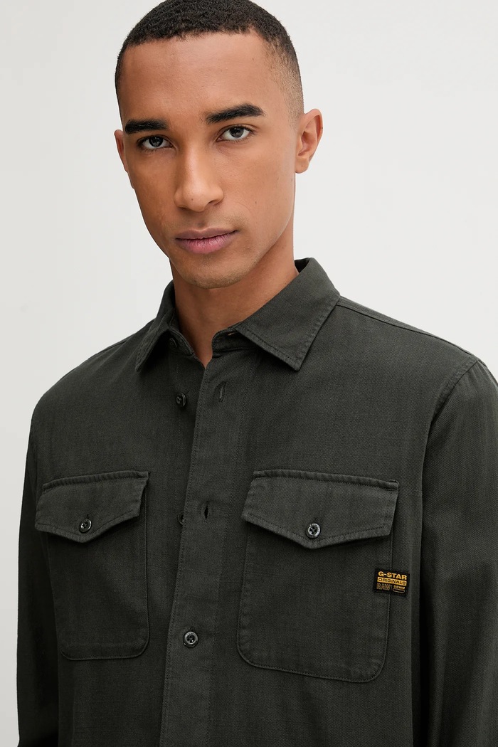 Bavlnená košeľa G-Star Raw Marine Slim zelená D24963.D454