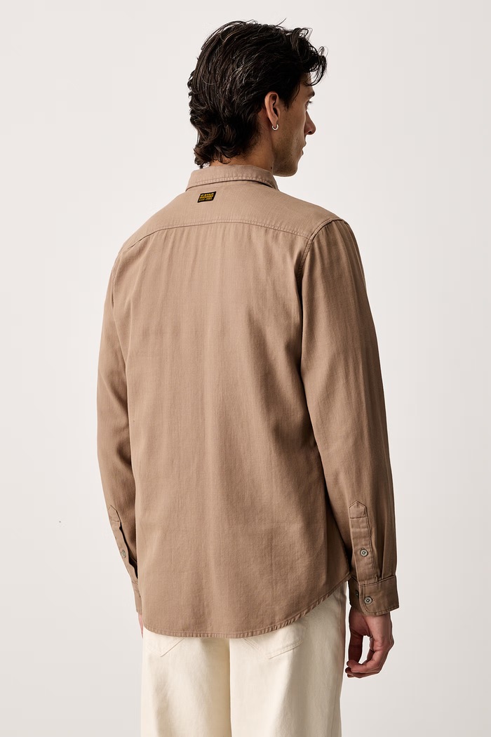 Odzież G-Star koszula męska bawełniana Marine Slim D24963.D454 brązowy