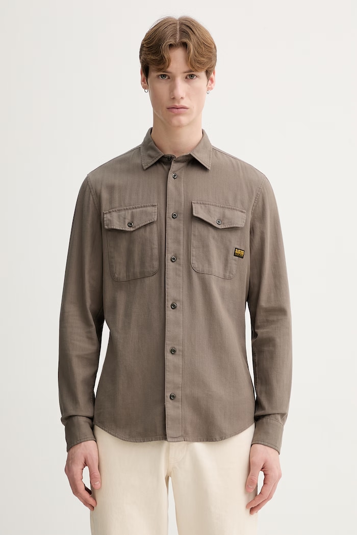 Bavlnená košeľa G-Star Raw Marine Slim slim zelená D24963.D454