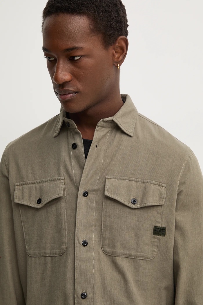 Bavlnená košeľa G-Star Raw Marine Slim zelená D24963.D454