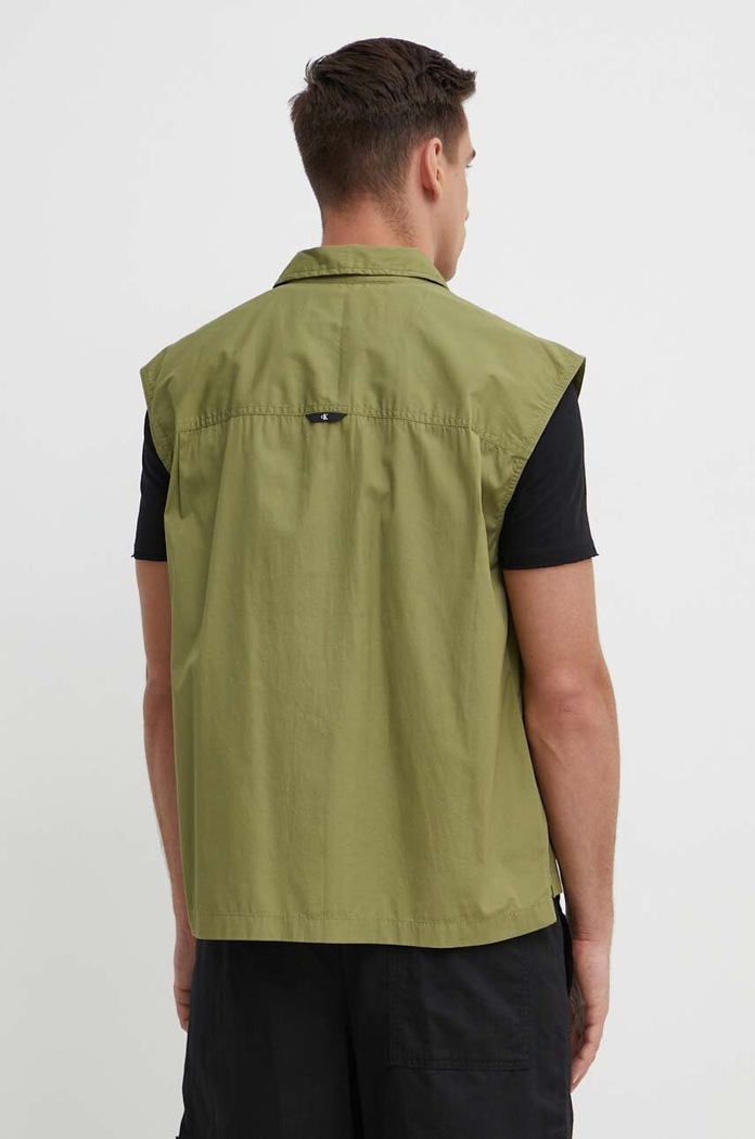 Oblečení Bavlněná košile Calvin Klein Jeans J30J325249 zelená