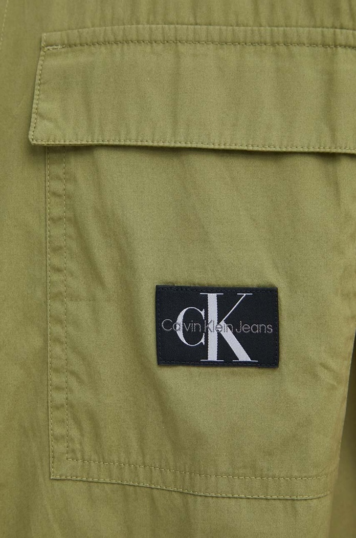 Bavlněná košile Calvin Klein Jeans J30J325249 zelená