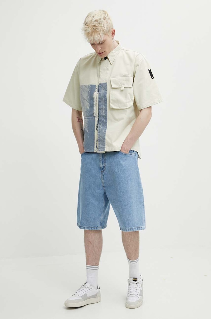 Bavlnená košeľa A-COLD-WALL* Strand Overshirt ACWMSH131 béžová SS24