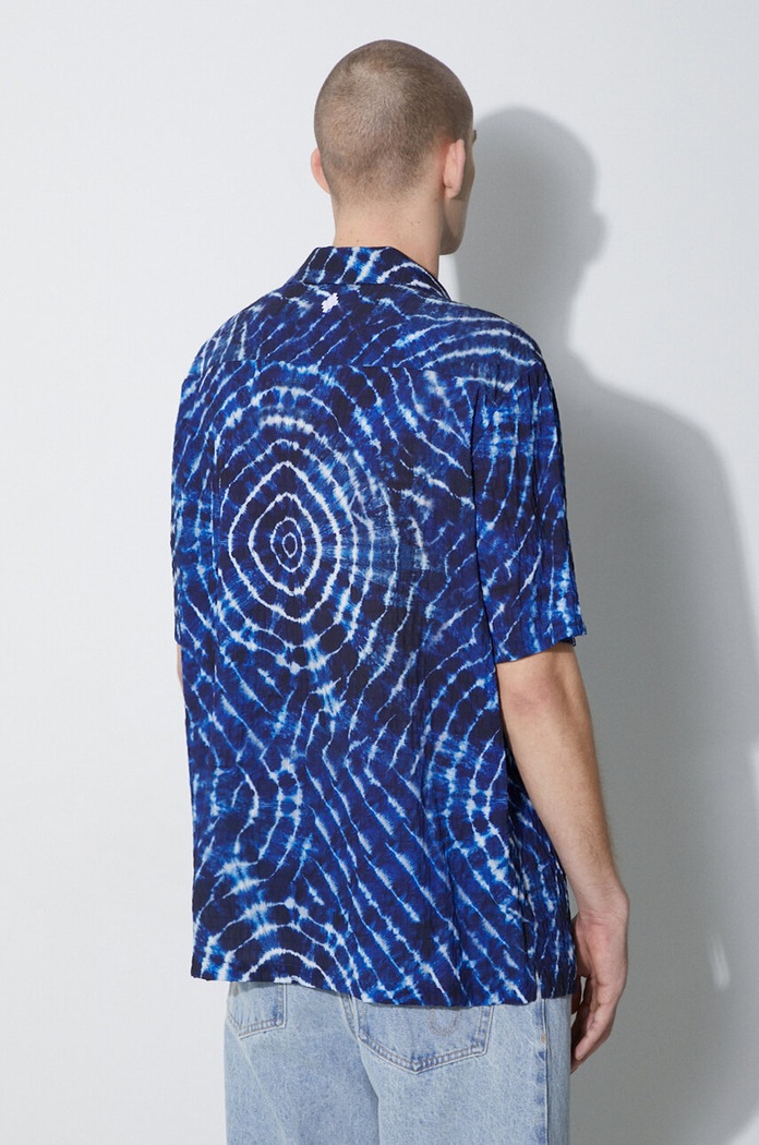 Odjeća Košulja Marcelo Burlon Aop Soundwaves Hawaii Shirt CMGG001S24FAB0014501 plava