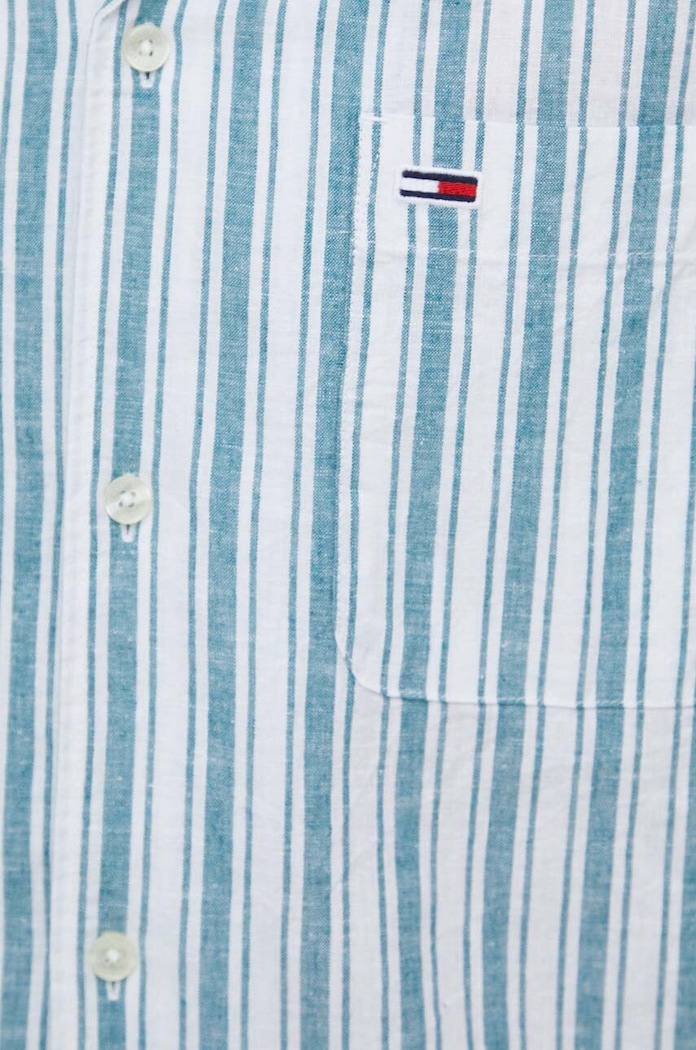 Tommy Jeans koszula z domieszką lnu DM0DM18961 biały