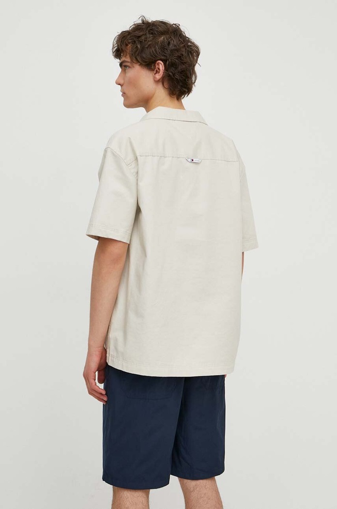Odzież Tommy Jeans koszula bawełniana DM0DM18969 beżowy