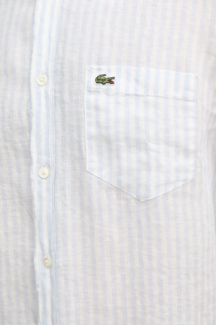 Lacoste πουκάμισο λινό ανδρικό CH6985 μπλε