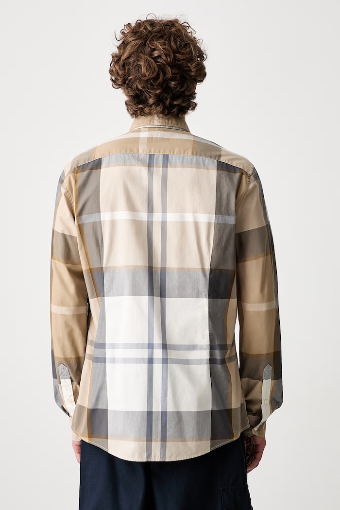 Oblečení Barbour Harris Tailored Shirt košile bavlněná pánská MSH5071 béžová