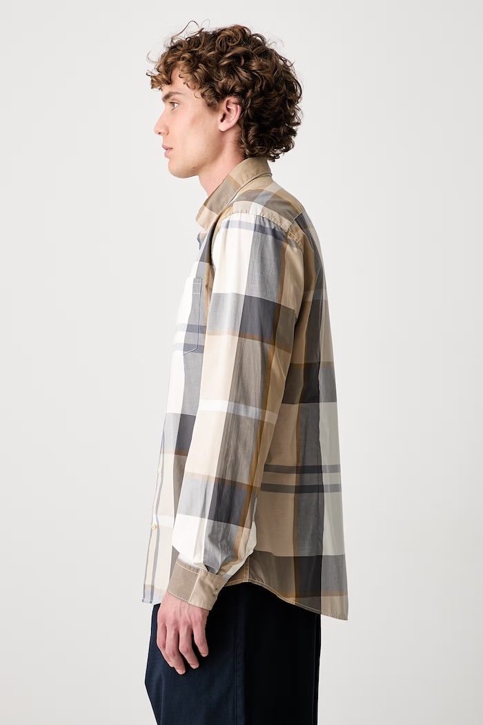 Barbour Harris Tailored Shirt košile bavlněná pánská béžová MSH5071