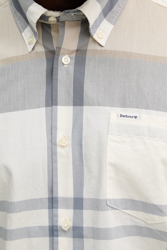 Barbour πουκάμισο ανδρικό βαμβακερό Harris Tailored Shirt MSH5071 μπεζ