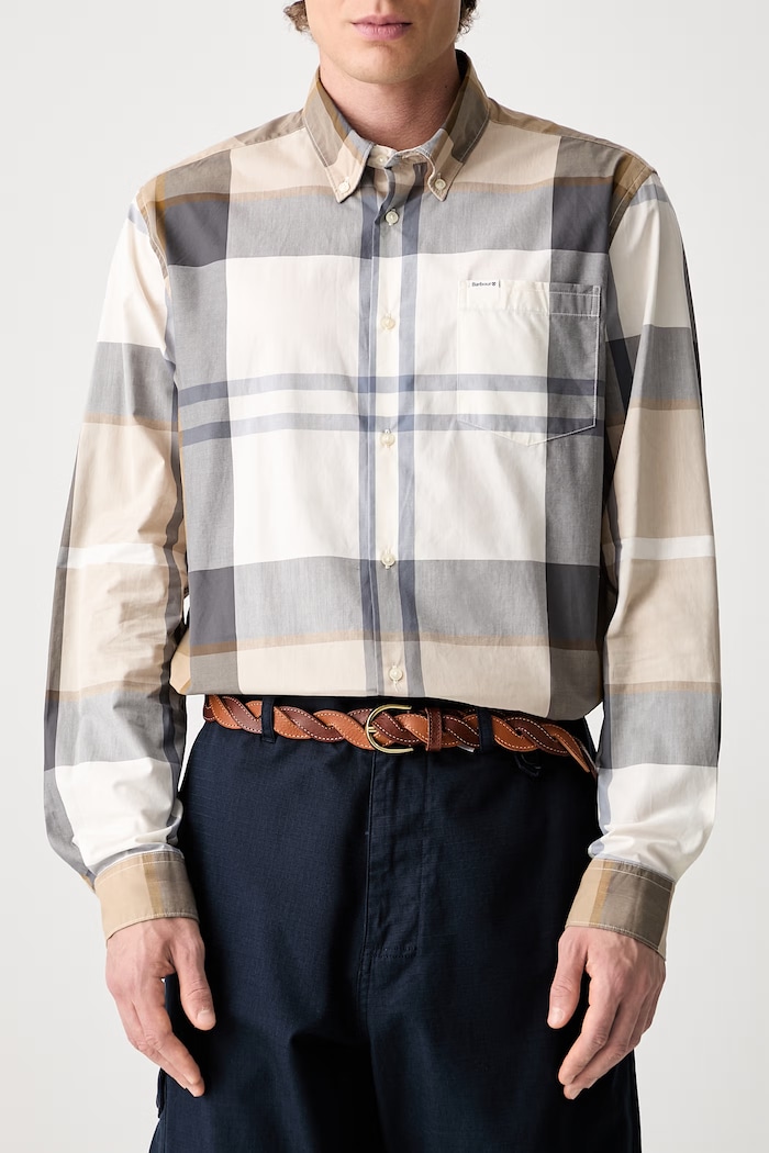 Barbour Harris Tailored Shirt košile bavlněná pánská MSH5071 béžová