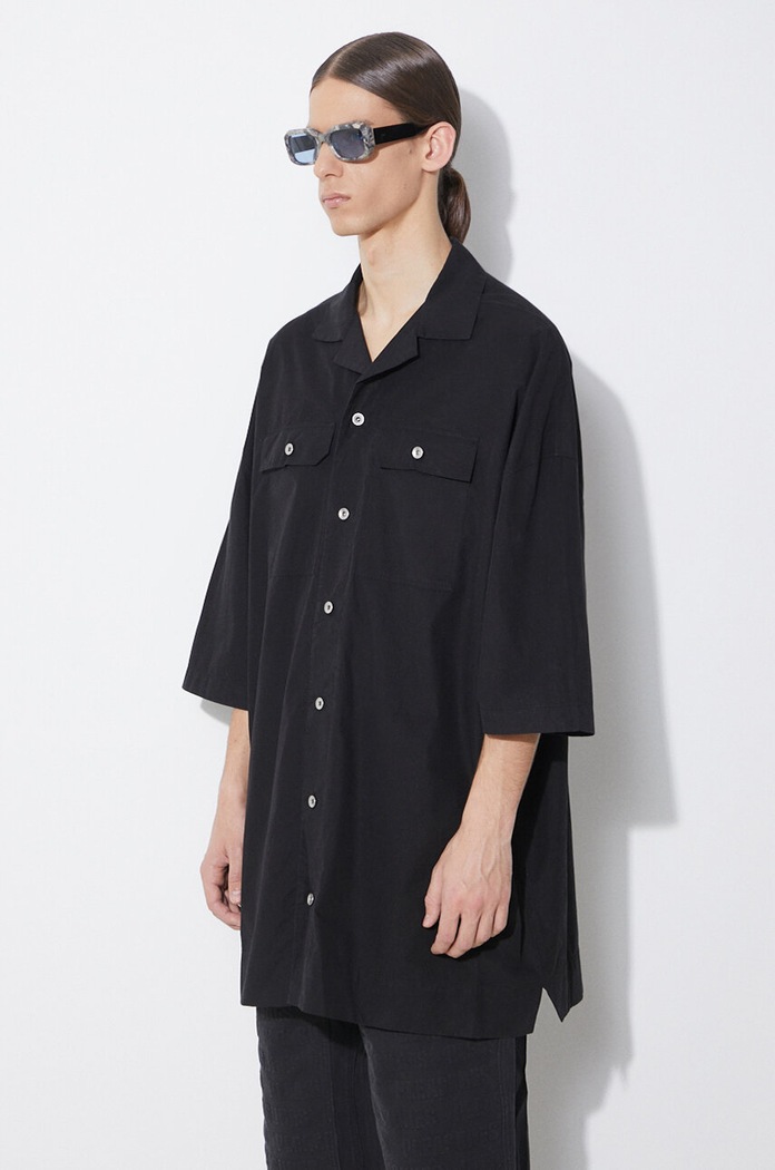 Rick Owens koszula bawełniana Magnum Tommy Shirt czarny DU01D1290.P.09