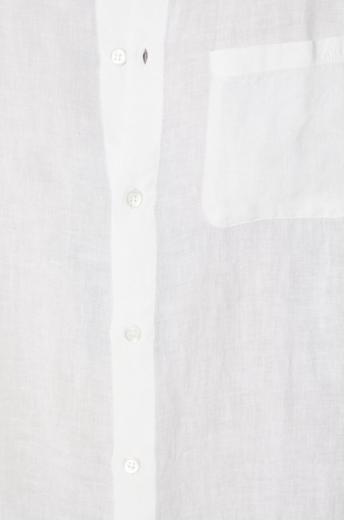 Lanena srajca A.P.C. chemise cassel logo LIAEK.H12545.AAC