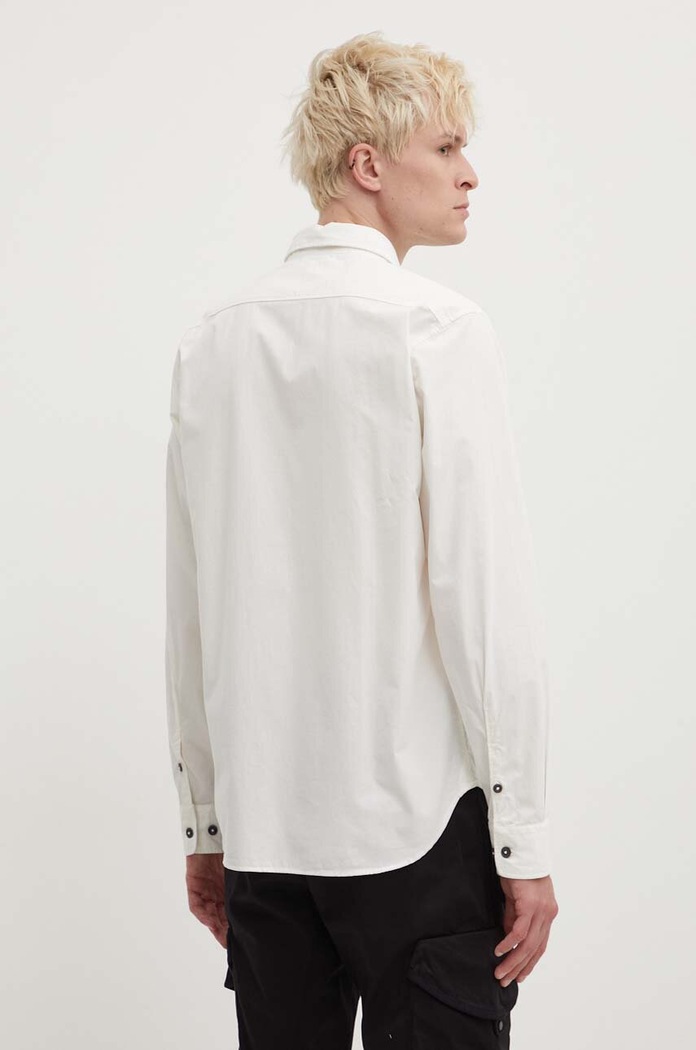 C.P. Company koszula bawełniana Gabardine Pocket biały 16CMSH157A002824G