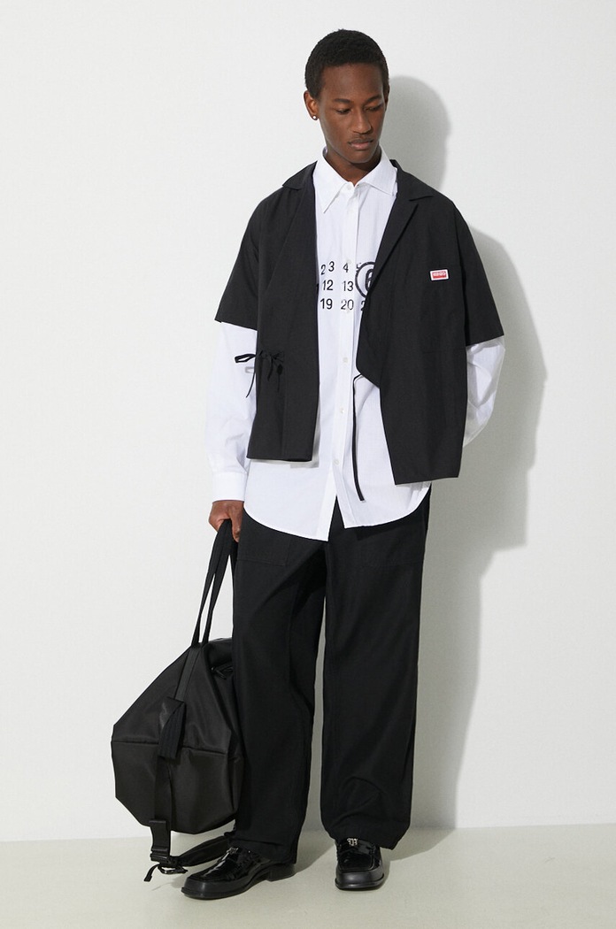 Хлопковая рубашка MM6 Maison Margiela SH0DT0005 белый SS24